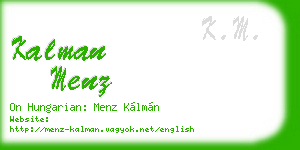 kalman menz business card